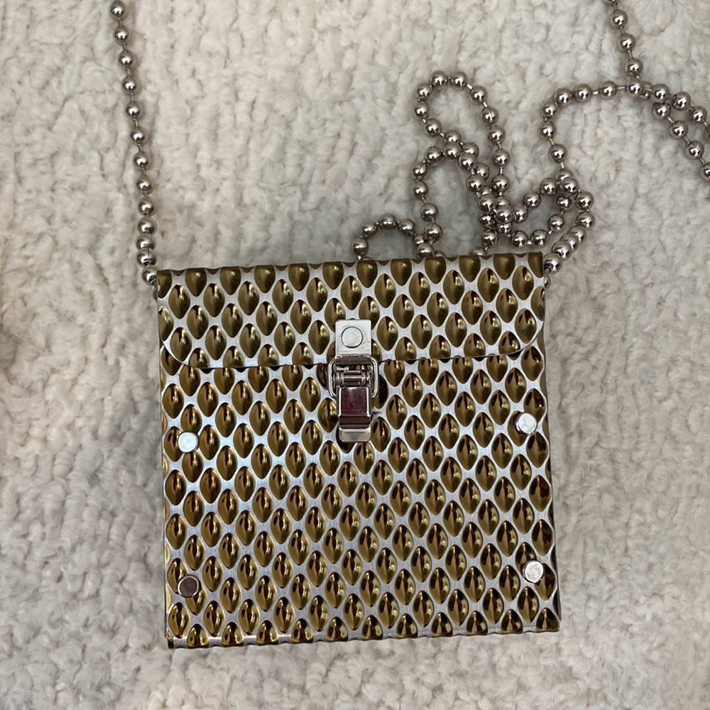 Metal box bag by Wendy Stevens